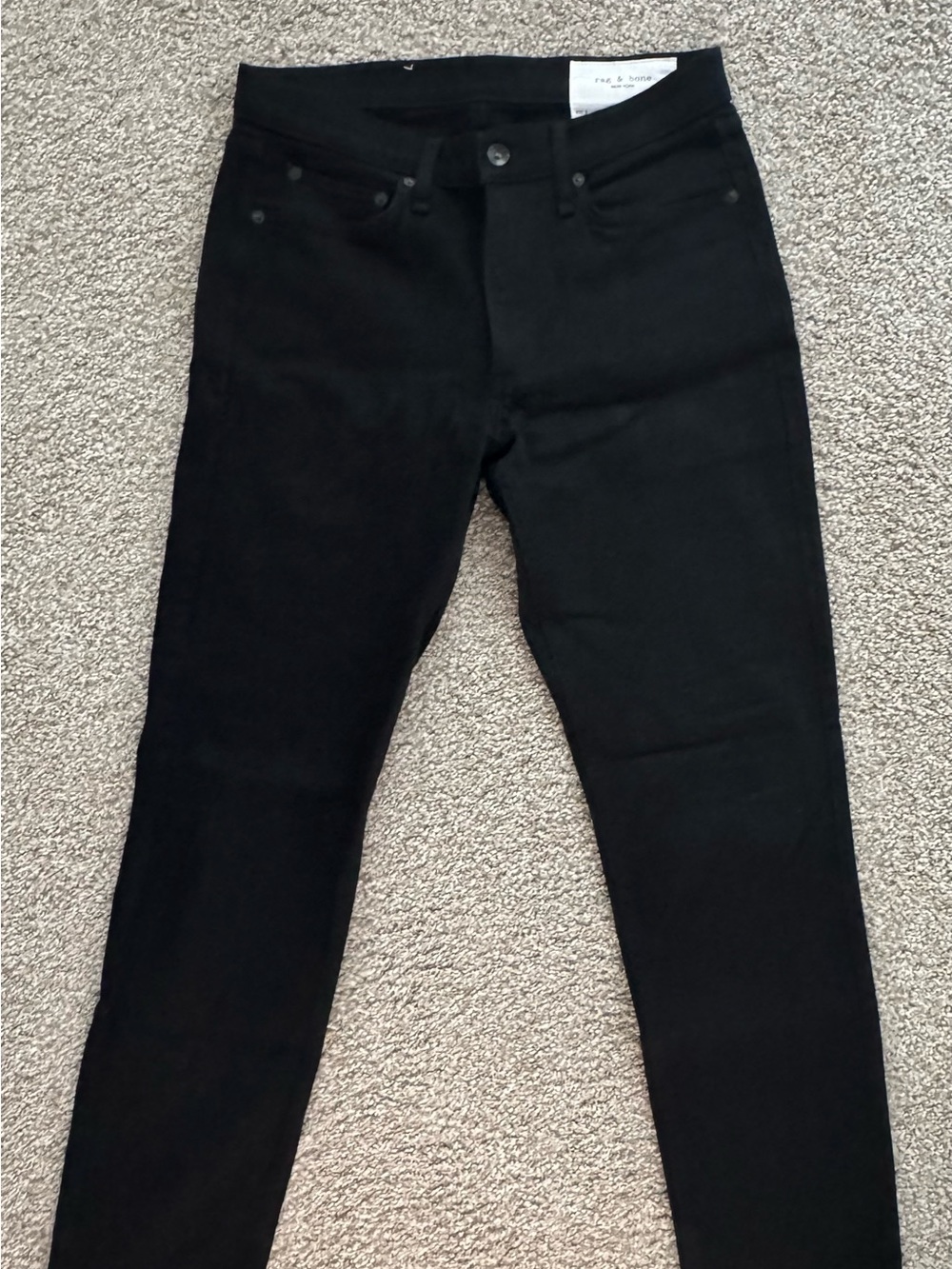 rag & bone men’s Black Slim fit Jeans Fit 2